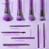 Docolor 10 Pcs Purple Makeup Brushes Synthetic Hair Professional Powder Foundation Blush Eye Blending Contour Make Up Brushes