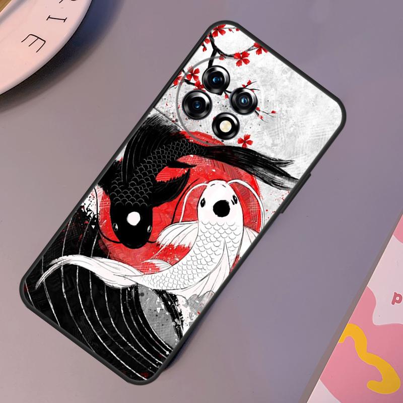 Koi Fish Yin Yang Case For OnePlus 12R 10T 10R 9RT 9 10 Pro OnePlus 12 11 Nord 3 2T CE 2 Lite N20 N10 Cover