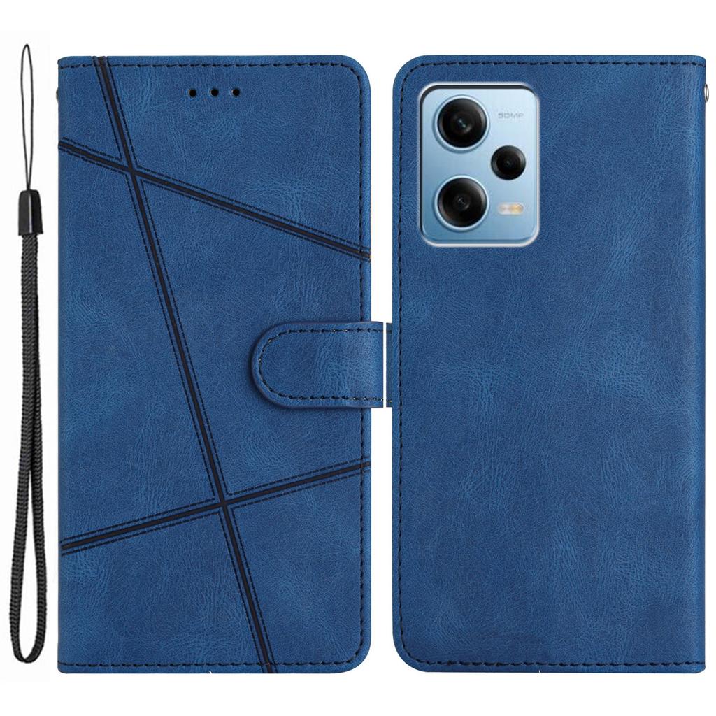 For Xiaomi Poco X5 Pro 5G/Redmi Note 12 Pro Speed 5G/Note 12 Pro 5G Crazy Horse Texture Leather Wallet Cover Imprinted Lines Folding Stand Case