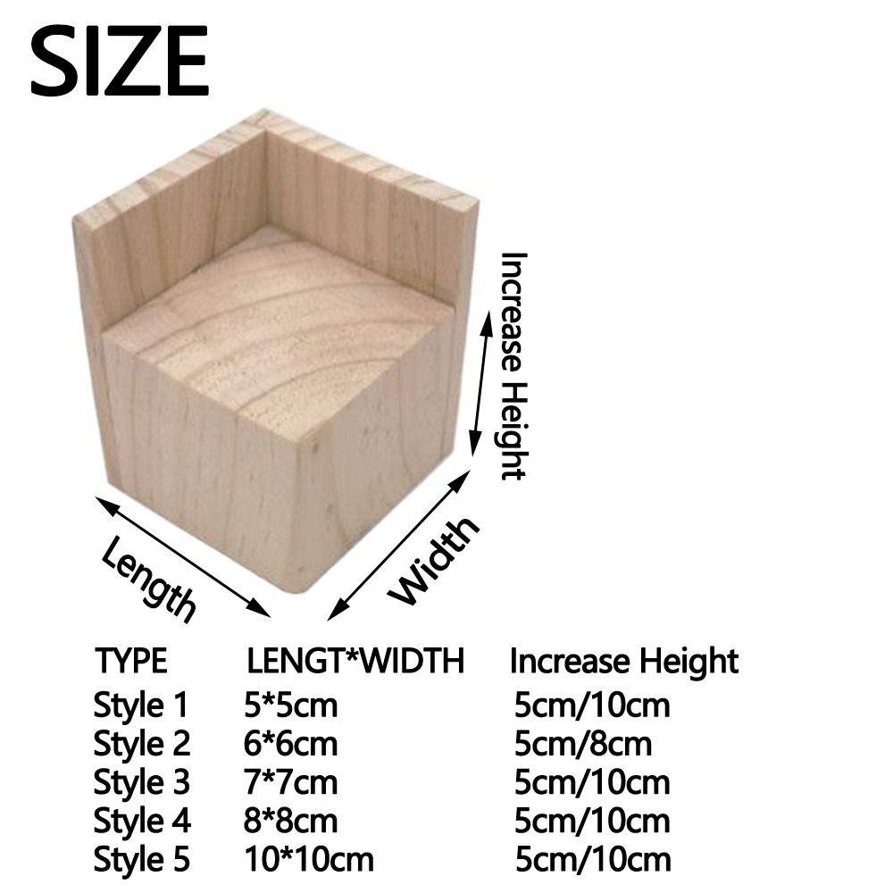 Solid Wood Furniture Increasing Pad Heavy Duty Bed Lifts Riser Sofa Feet Pad  Movers