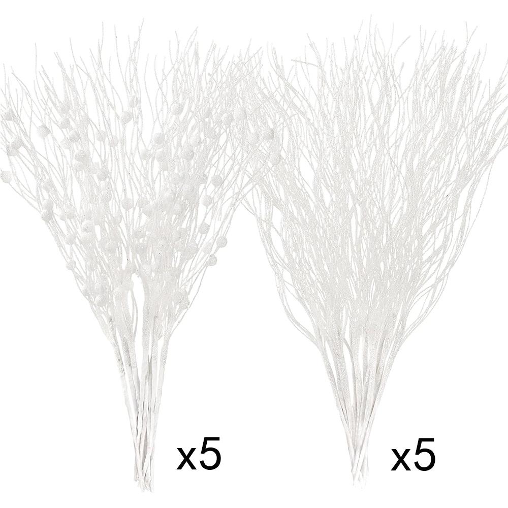 10 Stück Weihnachtsdekoration Künstlicher Beerenstrauß Christbaumschmuck für Heimdeko Neujahr 2026 Partyzubehör Accessoires