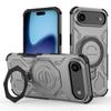 For iPhone 17 Air Magnetic Case Rotating Metal Kickstand Shockproof PC+TPU Phone Back Cover