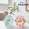 Colorful Glass Vase Nordic Hydroponic Flower Vases Creative Small Plant Pot Flower Arrangement Home Office Wedding Decoration