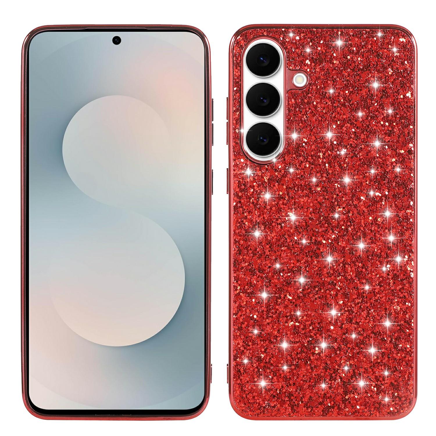 

For Samsung Galaxy S25 FE Case TPU + PC Sparkling Glitter Phone Back Cover