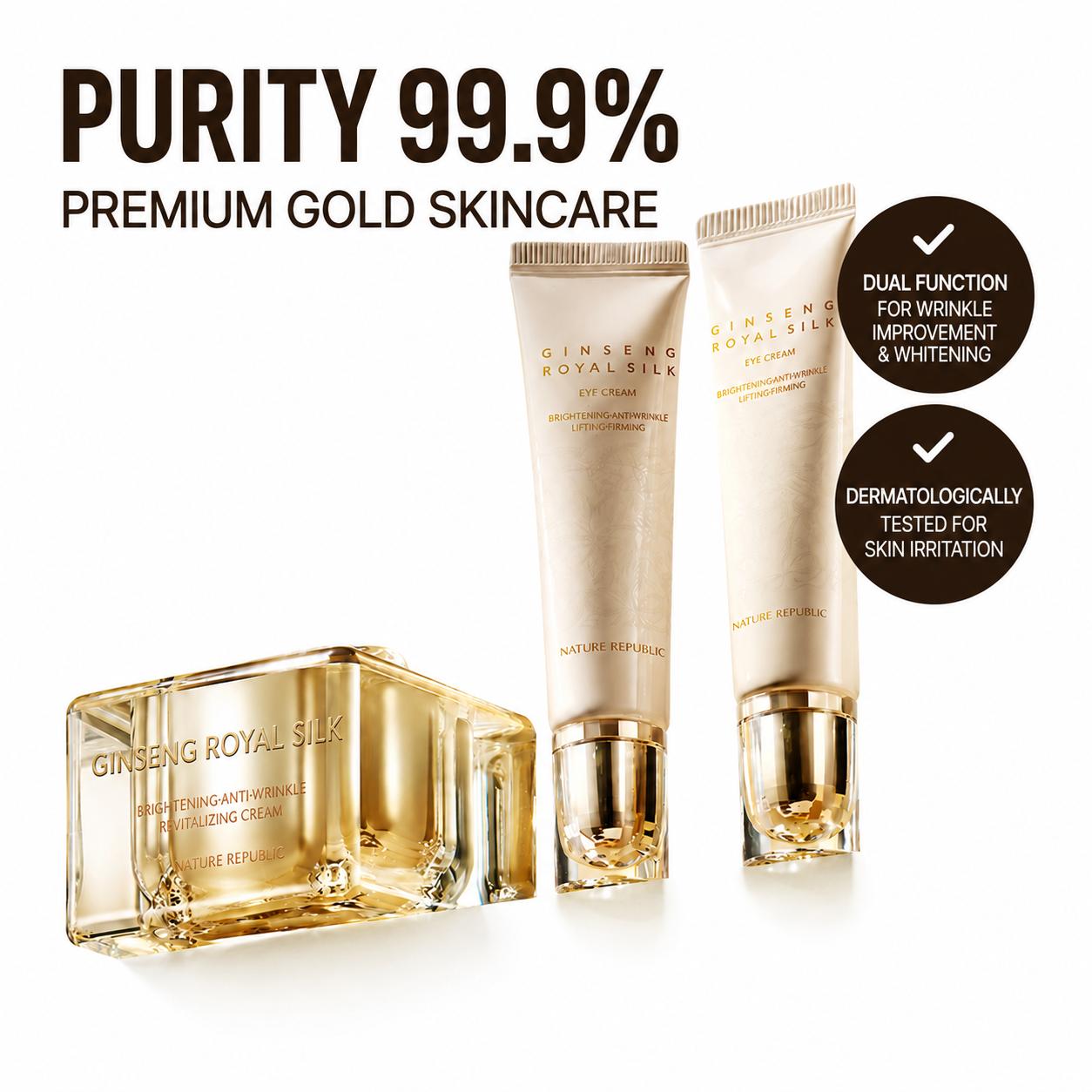 NATURE REPUBLIC Ginseng Royal Silk Watery Cream & Eye Cream Special Set