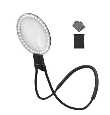 SUNEYES Neck Magnifying 5x Large 15x Small LED USB 36 3 Dimmable 2 Detachable for Japanese Instruction Manual Included Glass, Mirror, Mirror, 12.2cm
