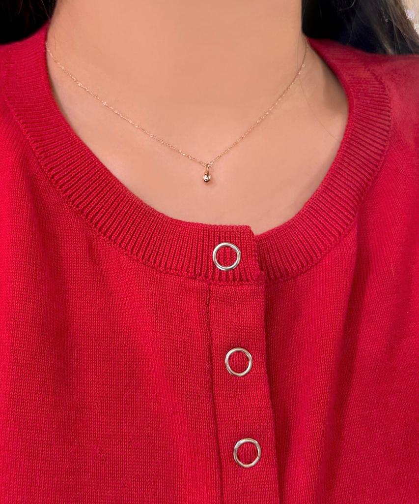 J-Rahel [14K/18K Gold] Droplet Pendant Necklace
