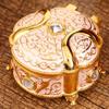 Decorative Enameled Metal Keepsakes Container For Home Office Organization Artistic Display Case Desk Organiser