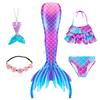 Fancy Mermaid Tail Girls Mermaid Tail for Swimming Costume Mermaid Costume Swimwear Swimsuit Cosplay Birthday Party Halloween
