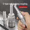 C-Type Quick-Connect Self-Locking Air Hose & Tool Set for Compressors