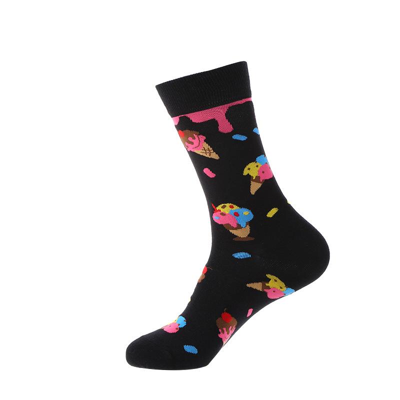 Cartoon Fruit Animal Cake Flower Mixed Colors, Pure Cotton, INS Fashion Brand, Net Red, Casual Fashion Socks for Men and Women