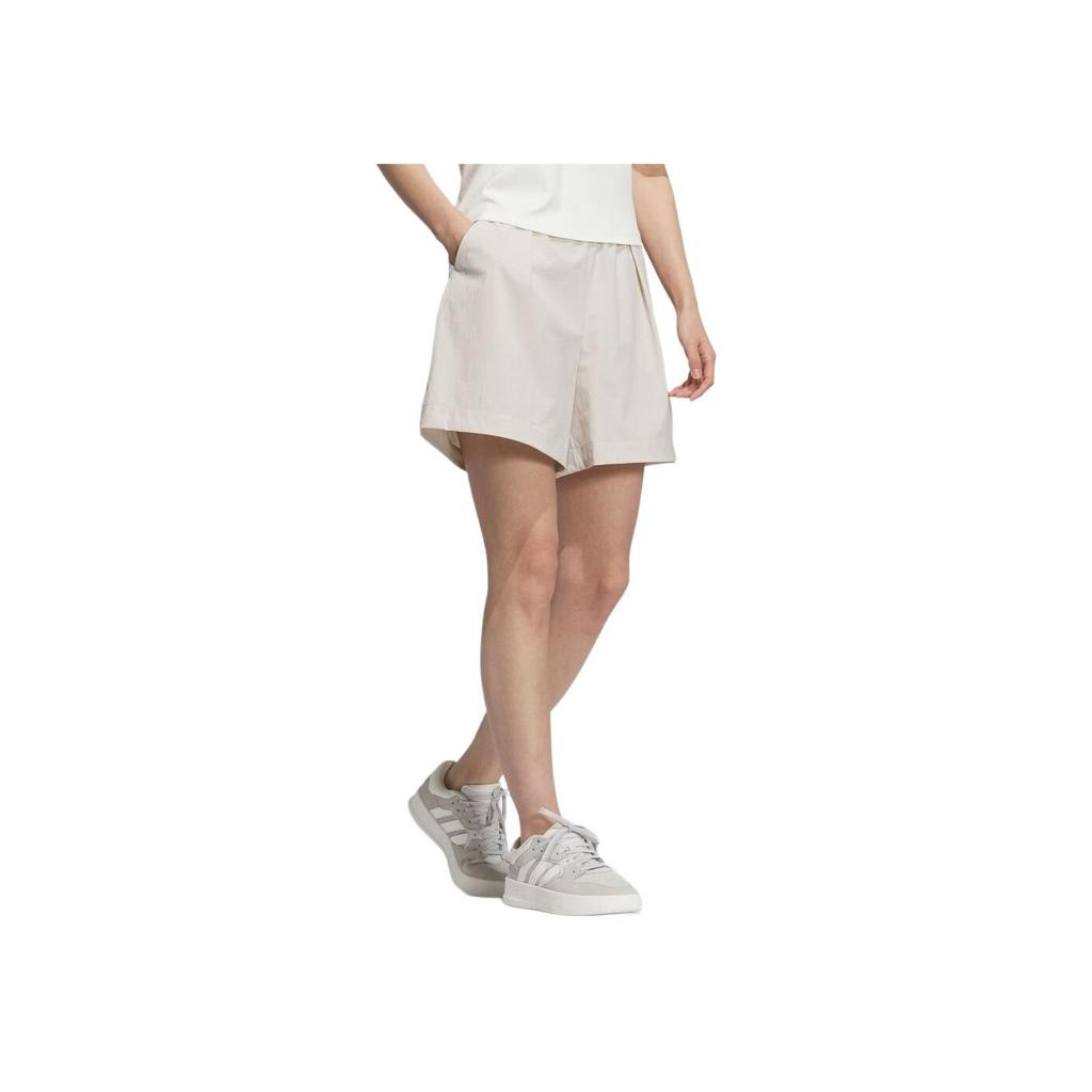 adidas Logo Wv Shorts Sport Minimalist Fashion Comfortable Casual Shorts Women Shorts Beige JL6289