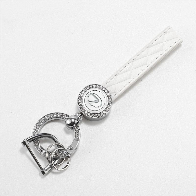 

Ins Style Car Emblem Keychain Leather Keyring Accessories For Lexus RX300 IS200 IS250 ES350 Ct200h UX250h NX300h RX350 ES300h LS белый