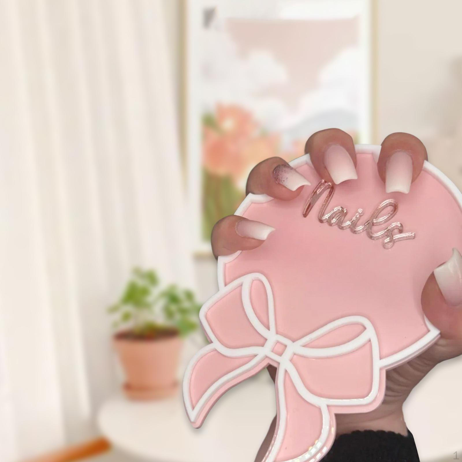 

Акриловая карточка для демонстрации ногтей для профессионального использования в маникюрном салоне розовый