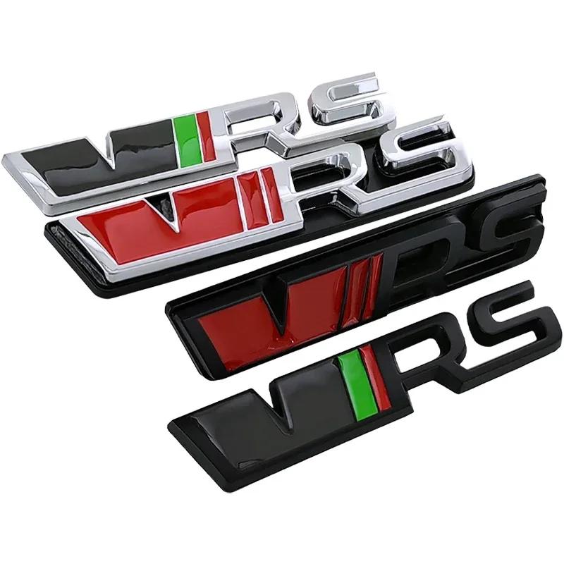 Alloy Sticker for Skoda VRS Logo Karoq 2 A7 Octavia Yeti Fabia 1 Kodiaq Tour RS Superb Rapid Car Front Grille Logo Trunk Emblem  QN8