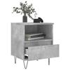 Bedside Table - Maison Exclusive - Concrete Grey - Engineered Wood - 1 Drawer and 1 Compartment