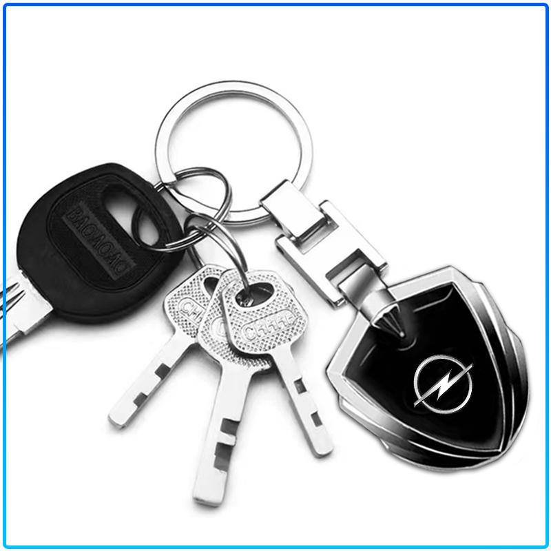 1Pcs 3D Metal Alloy Car Keychain Emblem Badge Accessories For Opel crosa d astra h insignia astra j zafira b mokkaastra vivaro astra g