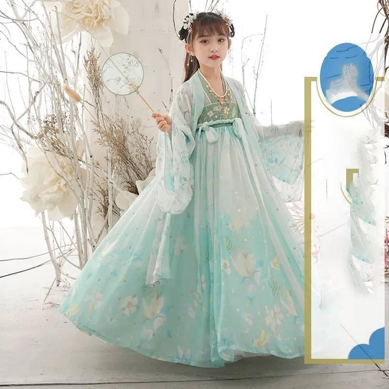 Retro Hanfu Children's Girls' Dress Imitation Tang Dynasty Girls' Dress