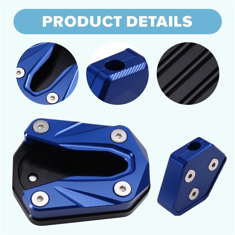 ABLZ-Motorcycle Kickstand Foot Side Stand Enlarger Plate Kickstand Enlarge Extension For ZONTES 368G 368 G