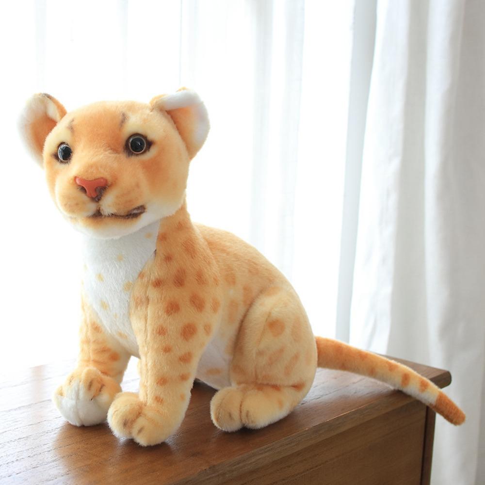 Simulation Cheetah Baby Leopard Stuffed Toy Simulation Cheetah Plush Toy  Children Gift