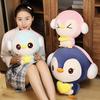 Soft Down Cotton Headphones Penguin Plush Toy Throw Pillow Sleeping Gift Doll
