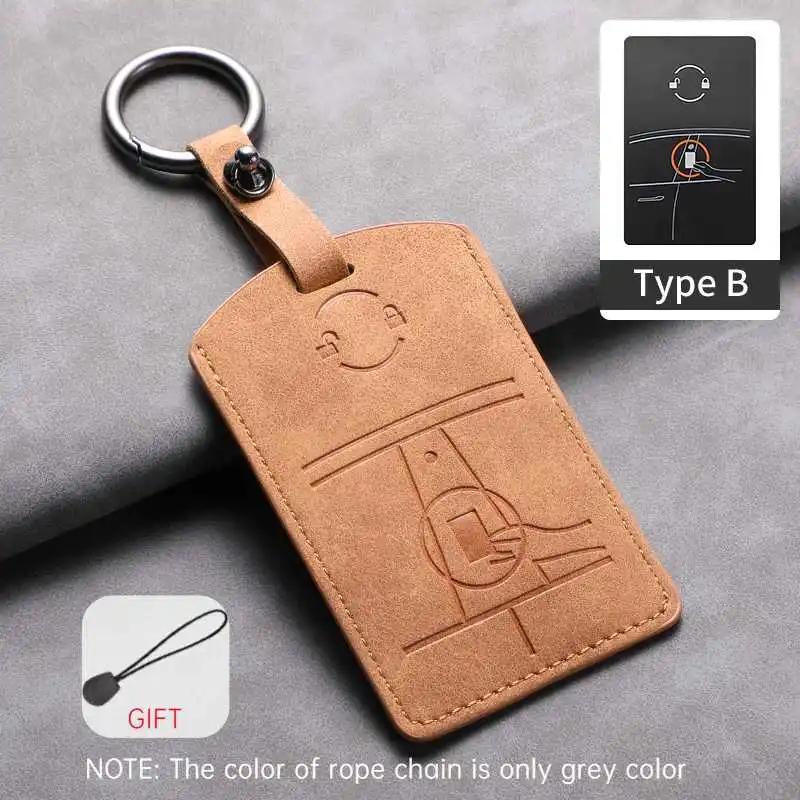 NFC Card Car Key Case Cover Holder Leather Protector Shell for Tesla Model 3 Model Y Energy Inductive Card Anti Fall Key Cover