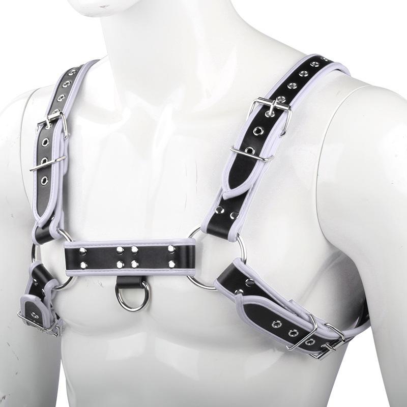 6 Colors Men Harness English Bull Dog Leather Chest Belt Fetish Clothing Sexy Straps Bondage Erotic Products Sex Toys For Men