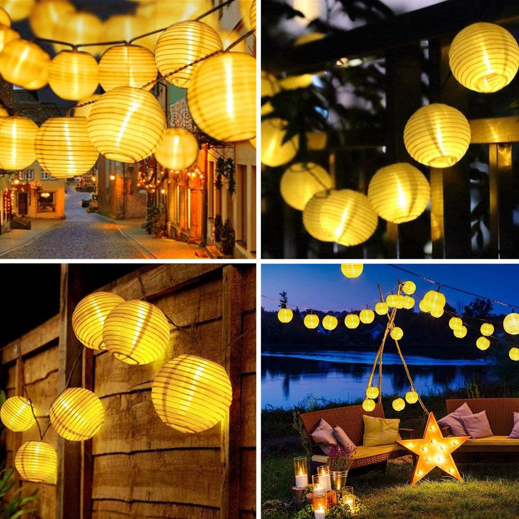 Ghirlandă Luminoasă Solară, Impermeabilă, de Exterior, LED, Lumină Zână pentru Patio, Grădină, Decor, pentru Crăciun, Nuntă, Petrecere