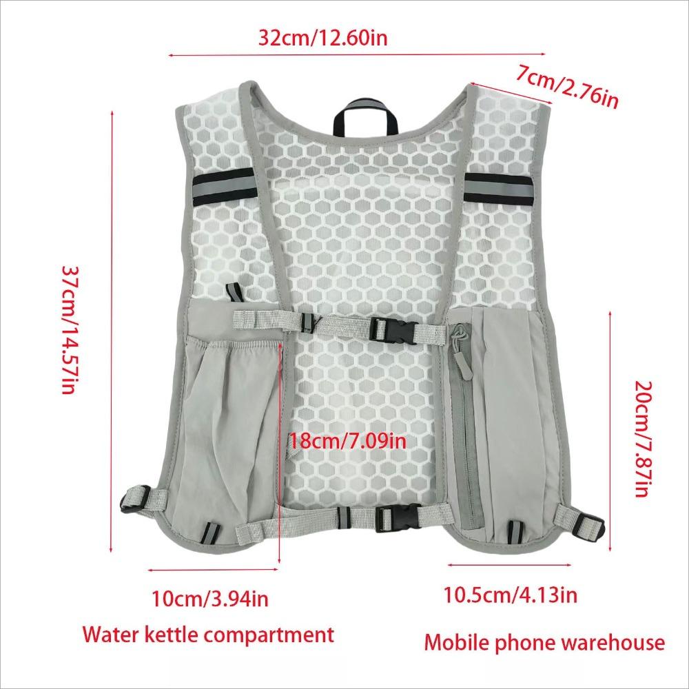 Xiaomi Men Women Running Water Bottle Storage Vest Lightweight Running Vest Reflective Hydration Water Chest Pack with Phone Holder