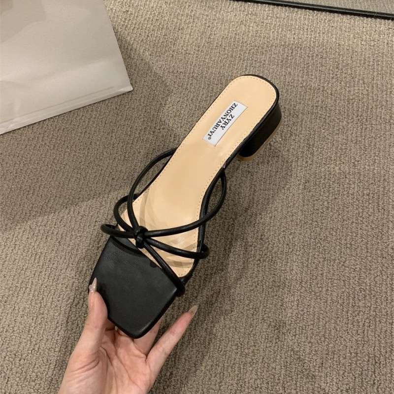 

Temperament sandals outer wear women s shoes spring and summer 2025 new thick heel simple versatile square head with skirt sandals 77 follow-up posts чёрный
