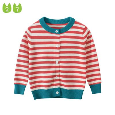 Suéter Menina Roupas de Bebê Suéter Listrado