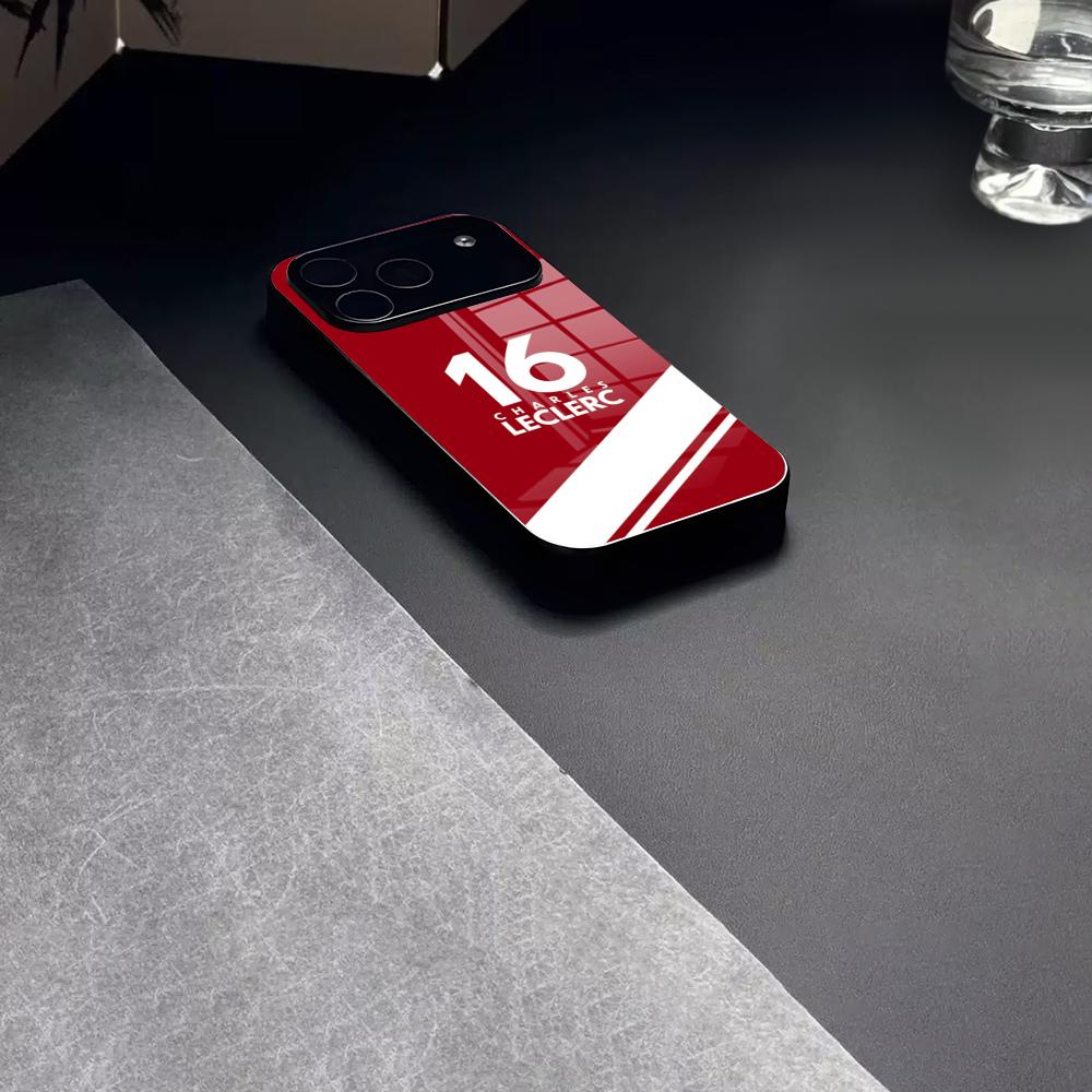 C-Charles L-LeclercS 16 Phone Case Tempered Glass For IPhone 17 15 16 14 12 13 11 Pro XS Max Plus Mini Cover