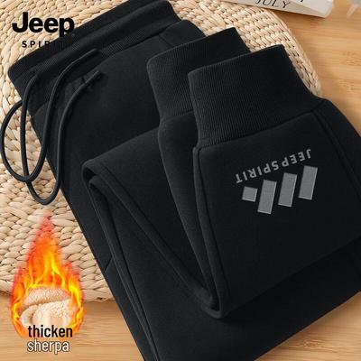 JEEP SPIRIT Men's Thick Fleece-Lined Jogger Sweatpants