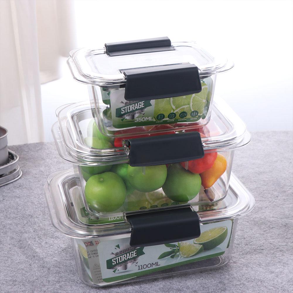 Transparent Fresh-keeping Box Leak-Proof Lunch Box Multifunctional Lunch Container  Office