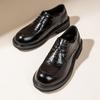 Fashion Black new men's leather shoes Trendy minimalist quality style Business leisure and office Adult height increasing shoes New