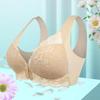 Plus Size Seamless Lace Push-Up Bra with Front Closure and Beautiful Back Design