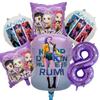 Kpop Demon Hunters Girl Birthday Balloons Decoration RUMI ZOEY MIRA Number Round Balloons Set Party Supplies Baby Shower Gift