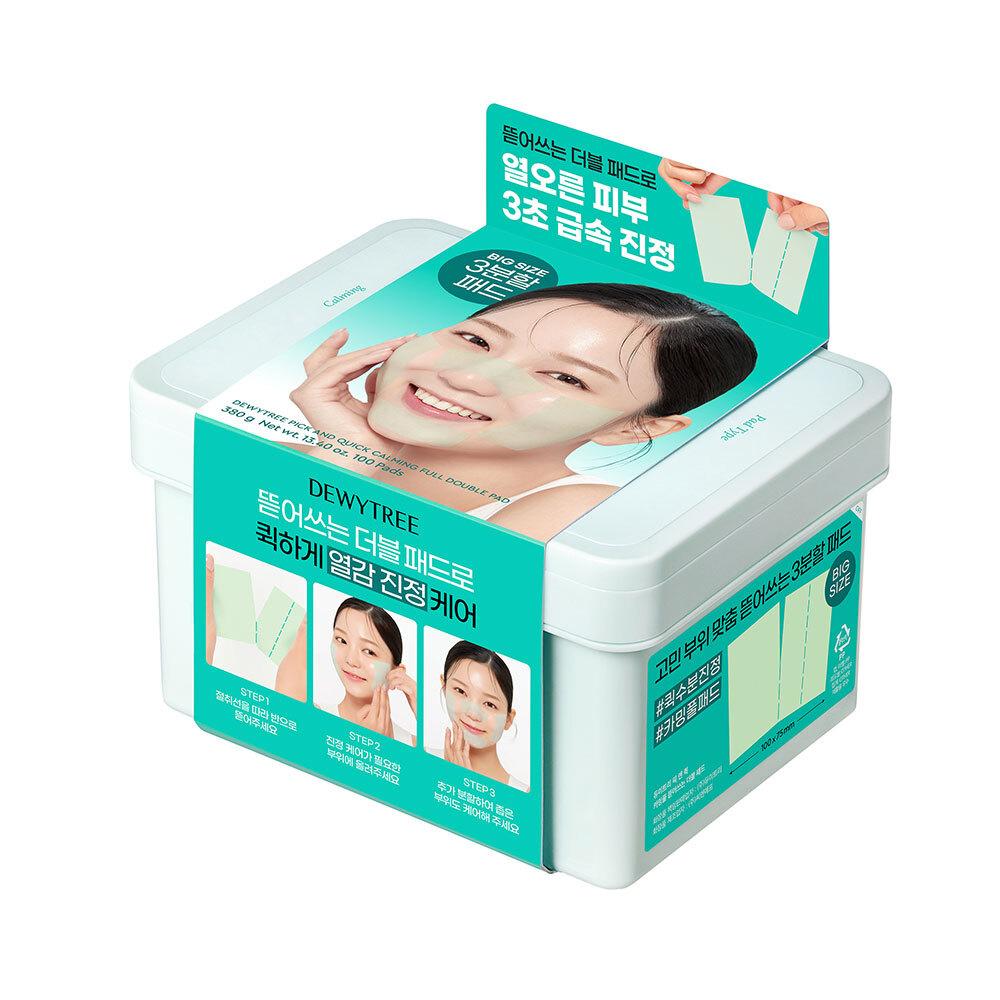 Large Capacity DEWYTREE Pick & Quick Tear-Off Double Pads, 100 Sheets (Makeup/Calming Full/Pore Elasticity/Vitamin Glow)
