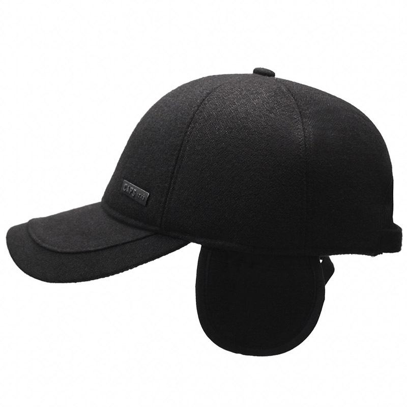 Fleece And Thicker Elderly People With Ear Protectors, Warm And Cold-Proof Baseball Caps, Men'S Hats, Middle-Aged And Elderly Outdoor Caps