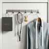 Space Aluminum Single Row Hook, No Drilling, Simple Coat Hook, Door Rear Hook, Wall Horizontal Hook