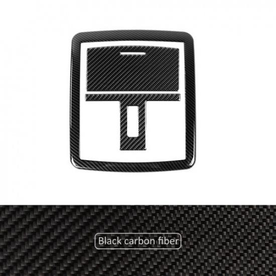 3pcs Roof Reading Light Lamp Cover Trim for Dodge Challenger 2015 + Carbon Fiber