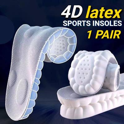 4D Cloud Technology Sport-Einlegesohlen für Schuhe, PU-Sohle, weich, atmungsaktiv, Stoßdämpfung, Kissen, Laufen, orthopädische Pflege-Einlegesohlen