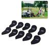 10pcs Golf Iron Covers Set with Numbers Waterproof Golf Head Cover Protective Headcover for Court Exercise Dark Blue