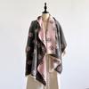 Elegant Geometric Design Scarf Imitation Cashmere Soft Warm Versatile Shawl Coldproof Windproof Blanket Scarf For Autumn Winter