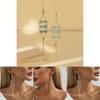 Blue Geometric Stylish Natural Stone Earrings For Fall 2023 Ladies