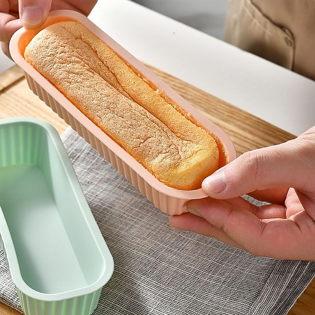 6Pcs Silicone Household Rectangular Mold Cheese Toast Mould Easter Bread DIY Kitchen Supplies Cake Bakeware Pan Baking Tools