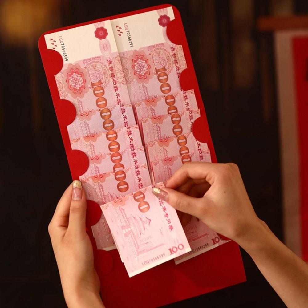 Creative CNY Red Envelope Blessing Lucky Money Bag Large Red Packet Children's New Year Gifts