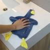 Duck Shape Cartoon Hand Towel Coral Velvet Absorbent Hanging Towel Soft Cute Children's Hand Towel Table Cleaning Kitchen Cloth