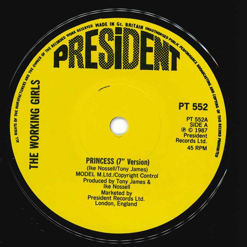 

7-дюймовая пластинка WORKING GIRLS - Princess PT552 President Recor 1987 UK Dance & Electronica Б/У