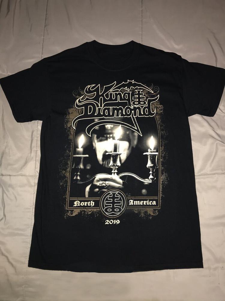 King Diamond Северная Америка 2019 Тур Черная футболка Унисекс футболка XL